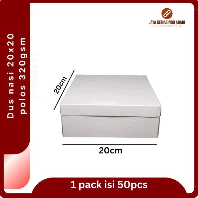 Dus Nasi Kotak 20x20 | Dus Nasi Catering ukuran 20 | Box Nasi