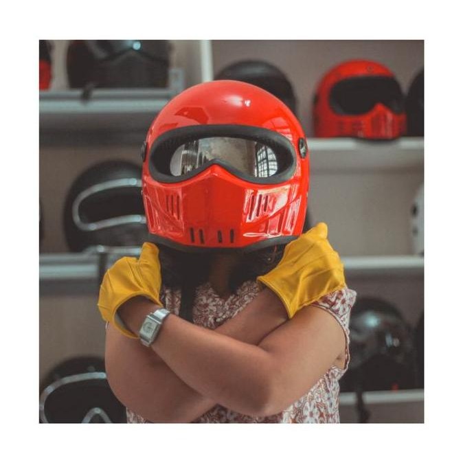 // Sarung Tangan Kulit Gloves Motor Riding //