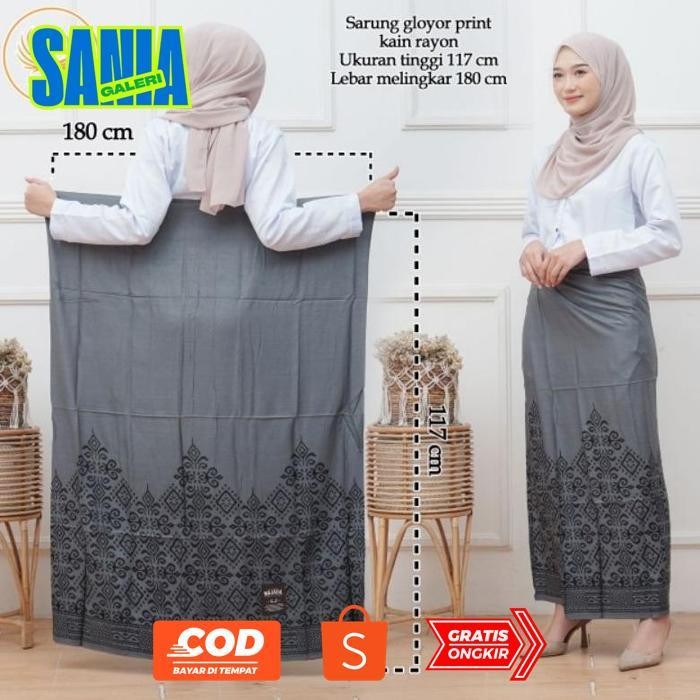 fh-46 Sarung Wanita Santriwati Wajada Terbaru Kain Santung Tebal Hemat