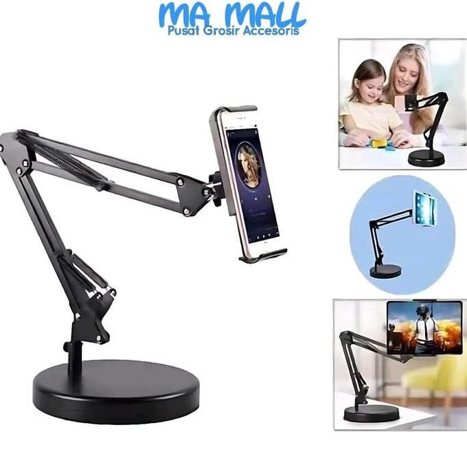 Lazypod Phone Holder Meja Universal Tripod Handphone B54 Penjepit Tablet Arm Stand StreamPro S77 Sta