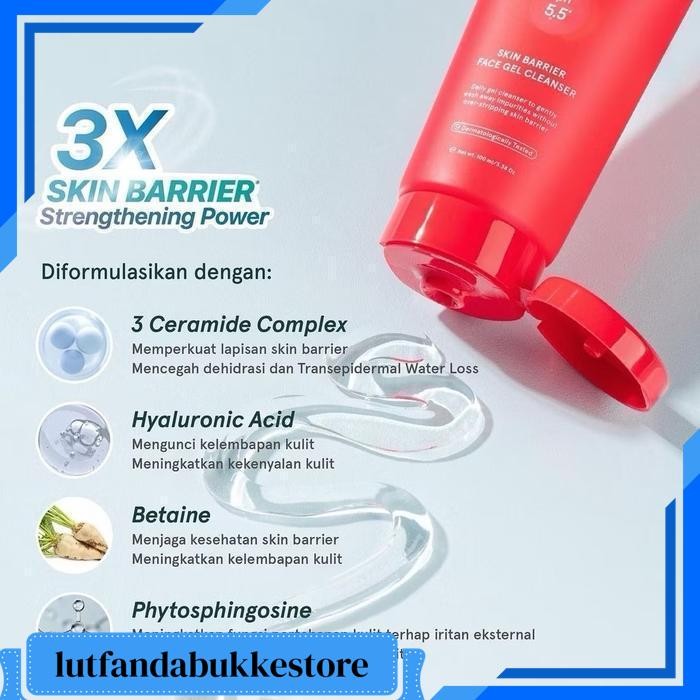 (FACE GEL CLEANSER) DEAR ME BEAUTY SKIN BARRIER FACE GEL CLEANSER IMPROVED FORMULA DEAR ME DEARME DE