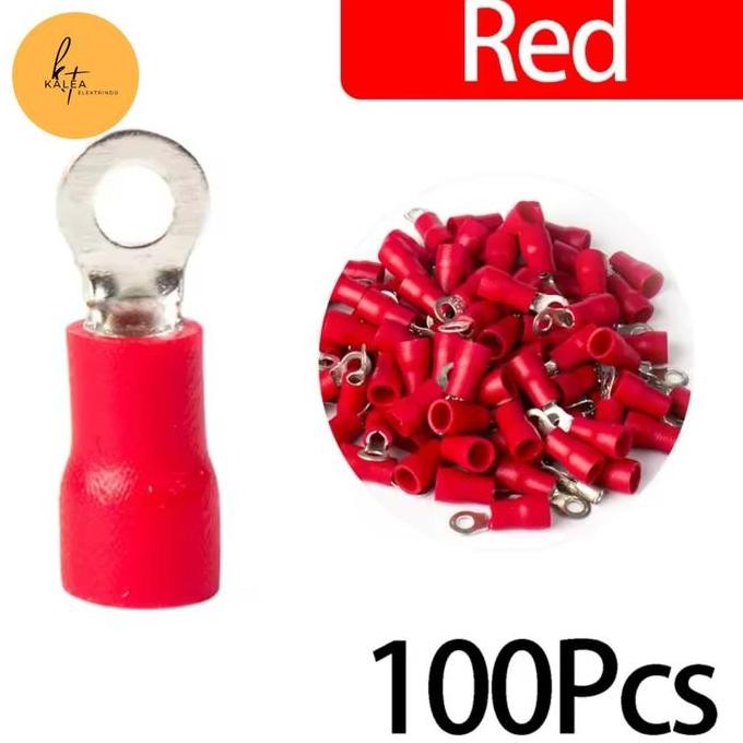 Kabel Skun Ring 4mm 3.5-4 Merah