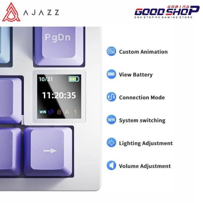 Ajazz AK820 GTS Pro 75% Tri-mode Connection - Mechanical Keyboard
