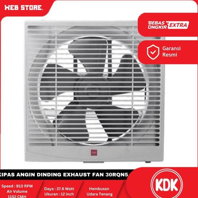 JERICOMM Kipas Angin Dinding Eksos Exhaust Fan Dinding 12 " 12 Inch 30RQN5 KDK