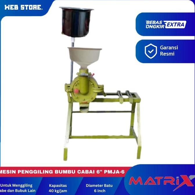 JERICOMM Mesin Giling Cabe 6" PMJA Mesin Penggiling Bumbu Cabai 6 Inch Gilingan Cabai PMJA-6 MATRIX
