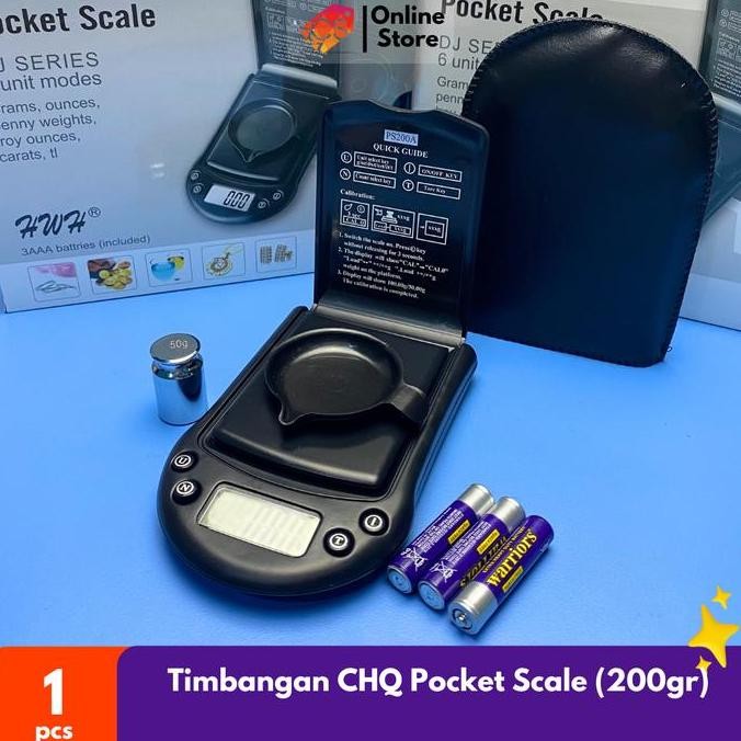 CHQ POCKET SCALE || TIMBANGAN DIGITAL CHQ 200GR/0,01 | DIGITAL SCALE ORIGINAL DAN TERPERCAYA