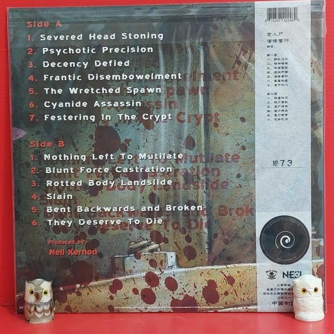 VINYL CANNIBAL CORPSE - THE WRETCHED SPAWN Black Splatter Limited 100 Rare Koleksi Original