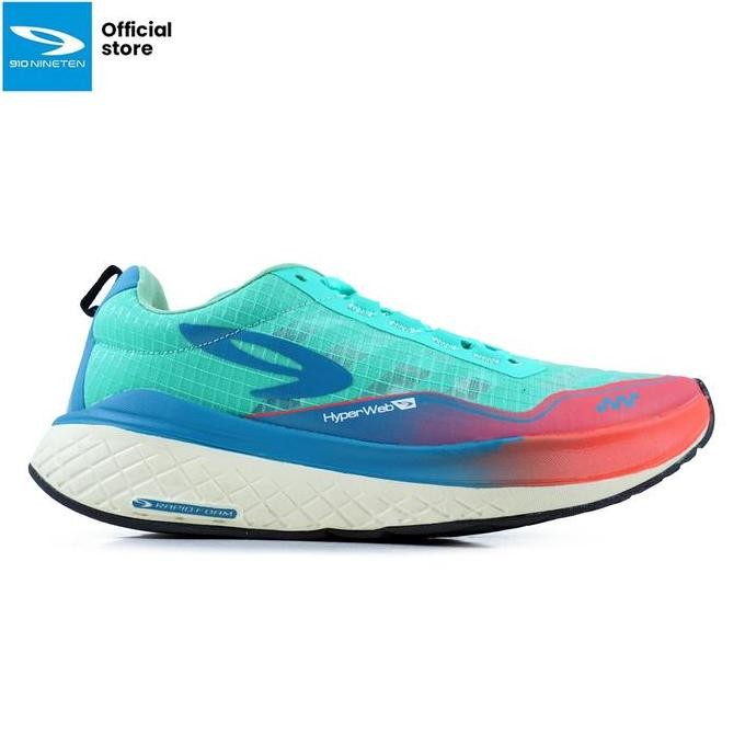 910 Nineteen Shoes Ultra Ekiden Hijau-Aurora/Merah/Hijau-Tosca Running Sepatu Outdoor Outdoor