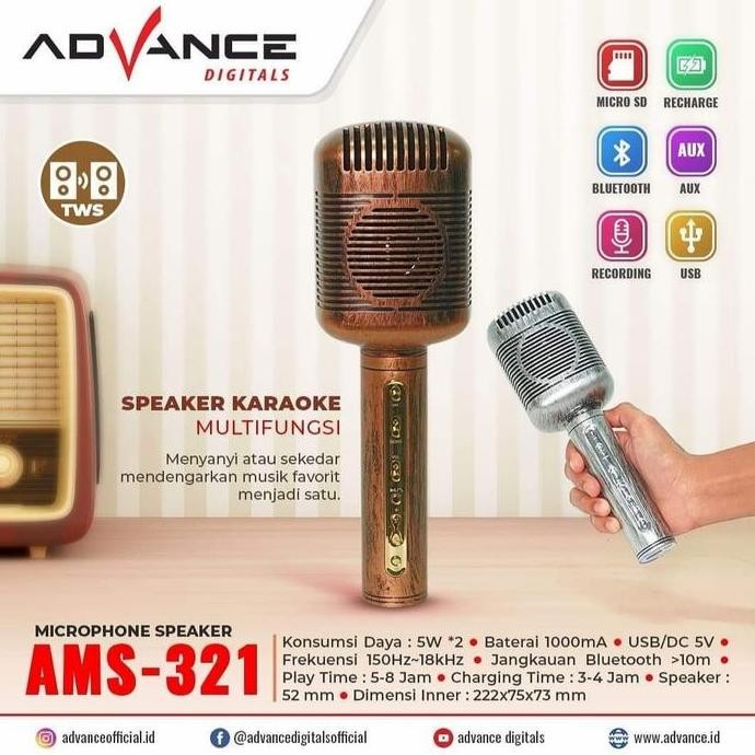 NEW ADVANCE MICROPHONE SPEAKER AMS-321