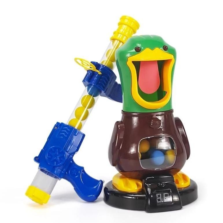 Hit Me Duck Softball Gun Mainan Anak Lucu Pistol Angin Bola Spons Murah