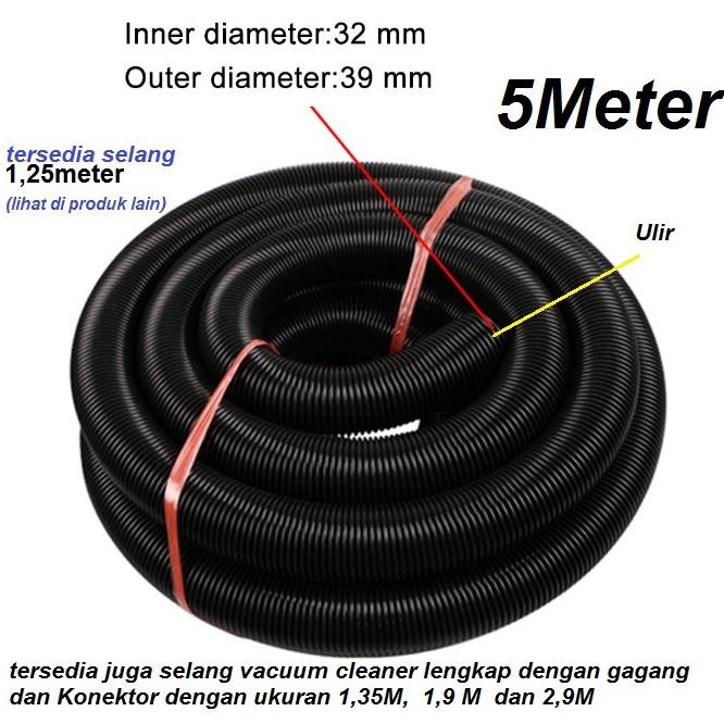 Selang Vacuum Cleaner OD 39mm 47mm 58mm Universal