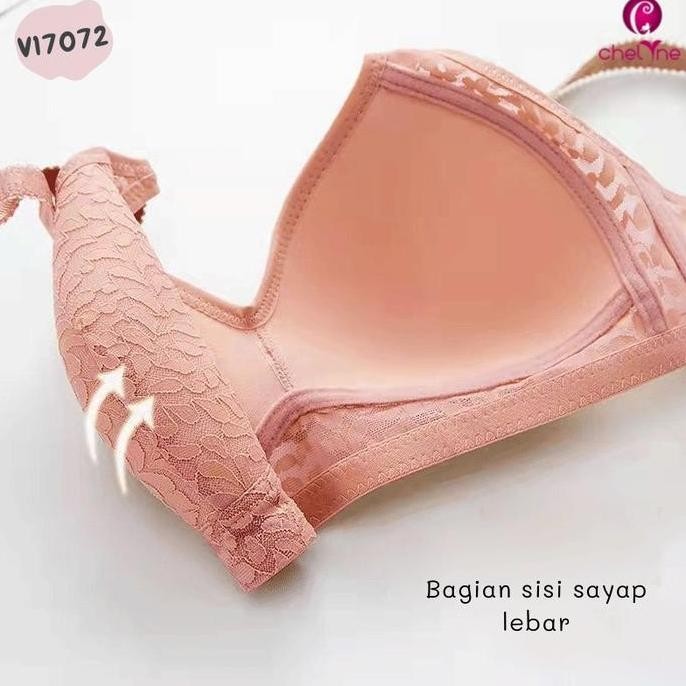 Promo Chelyne Bh Wanita V17072 / B668 Jumbo - Full Cup Bra - Big Size Daily Bra 38/46 Cod