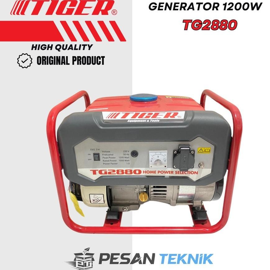 albertGokil GENERATOR Mesin Genset 4TAK 1200 watt TIGER TG2880