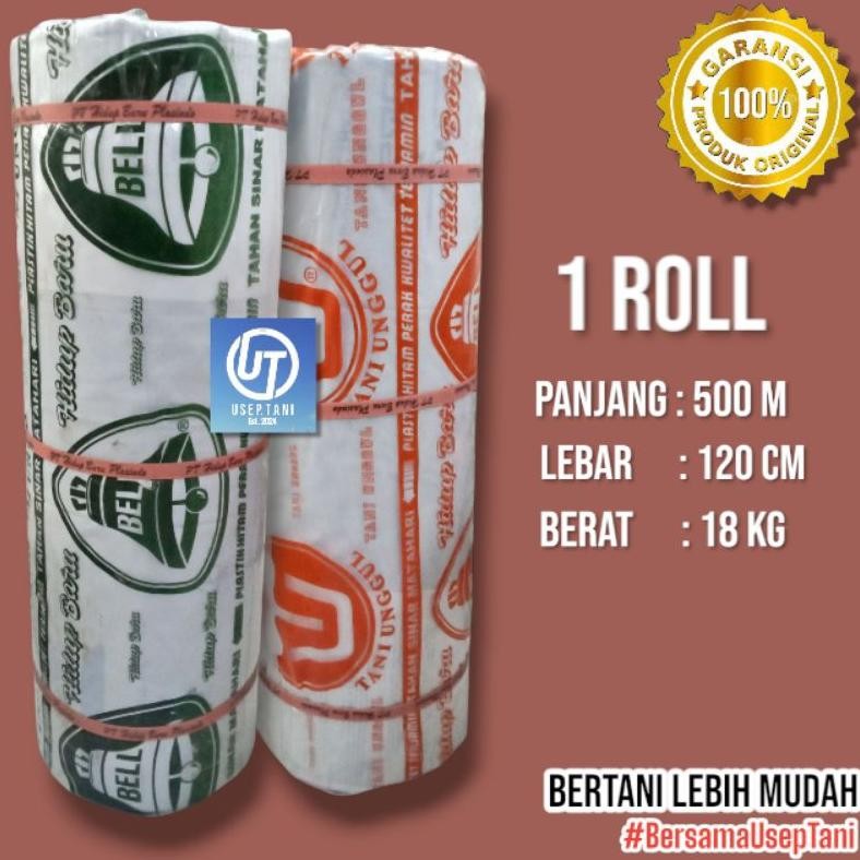 EDELWEIS- PLASTIK MULSA 1 ROLL CAP BELL 18 KG PANJANG 500 METER LEBAR 120 CM