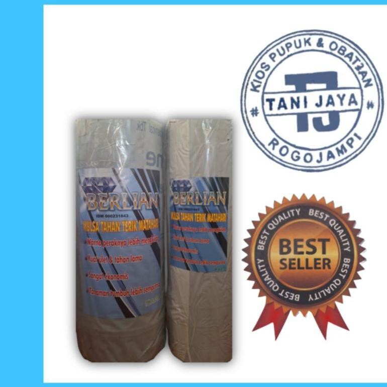 EDELWEIS- PLASTIK MULSA HITAM PERAK CAP BERLIAN UKURAN 100CM - 140CM