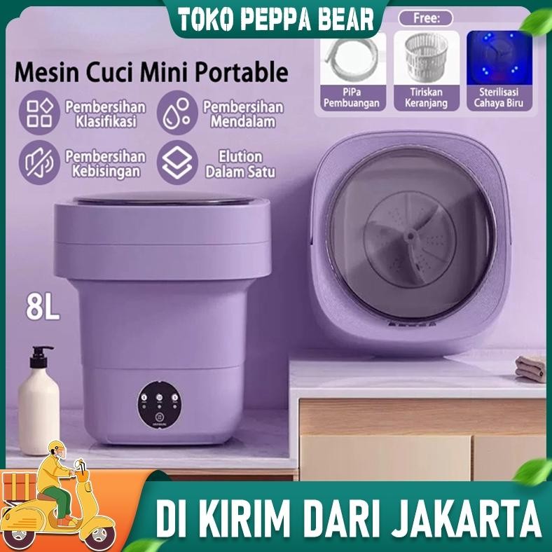 EDELWEIS- Mesin cuci lipat mini mesin cuci kecil mini mesin cuci pakaian dalam bayi mesin cuci kaos 