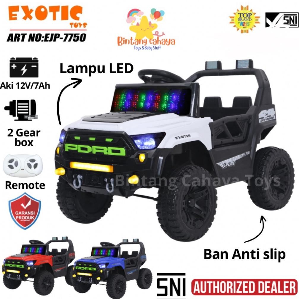 Mobil Aki anak Jeep Exotic EJP 7750 7727 Mobil listrik cas an mobil mobilan charge