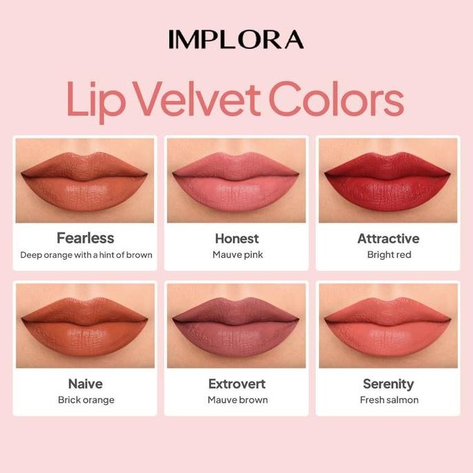 Implora Korean Dewy Ombre Lips (Honest Lip Velvet + Lip Tint) Gloss Lipstick