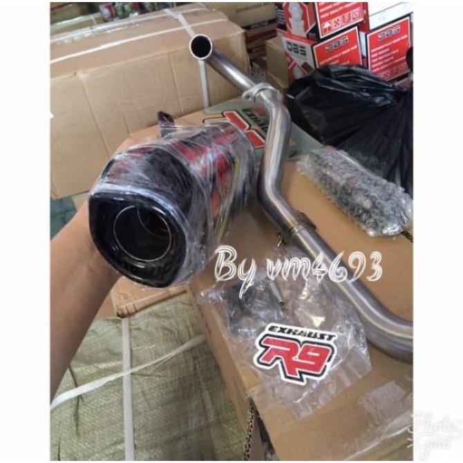 Promo Knalpot racing original r9 klx crf 150 knalpot honda crf 150sl karbon COD