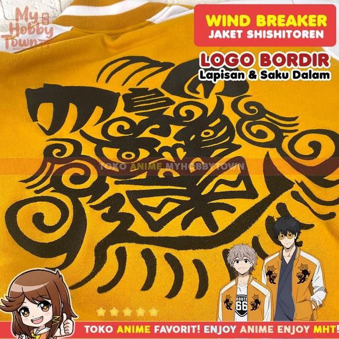 Jaket Sukajan Cosplay Anime WIND BREAKER Shishitoren Jacket Choji Tomiyama Jo Togame Kota Sako