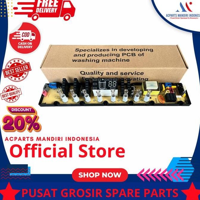 JUNJI- SANKEN 10.5kg QW-S102GS ( Turbo Drum ), Modul pcb mesin cuci Top Loading