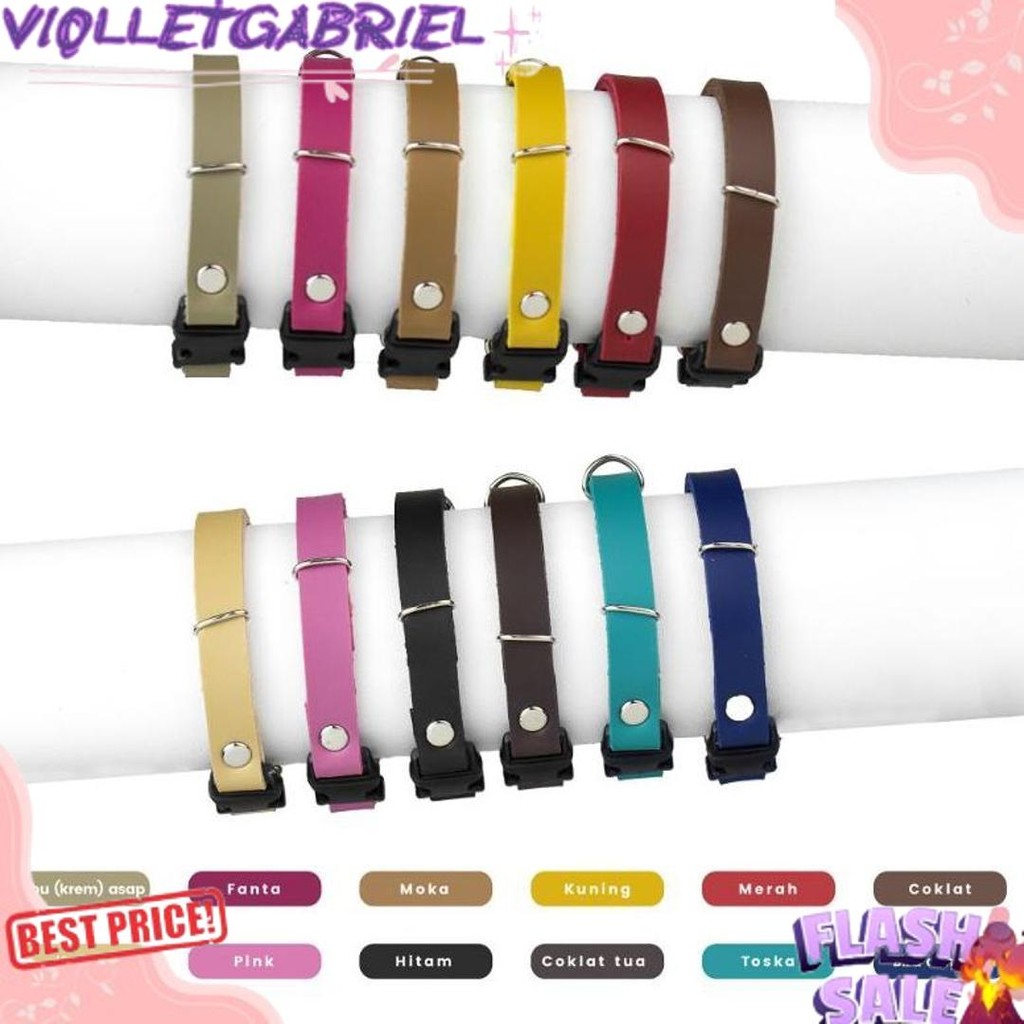 GROSIR Kalung Kucing Custom Nama & Nomor HP Kulit Sintetis Aksesoris