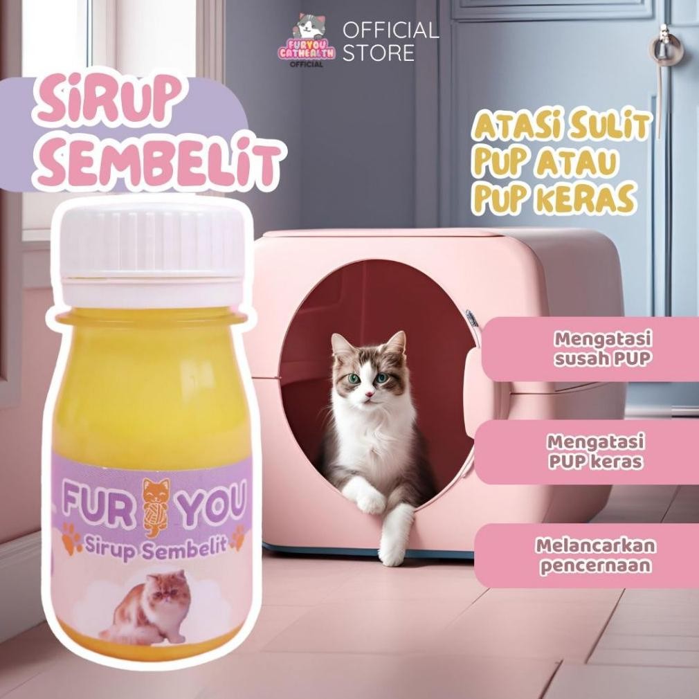 FURYOU SIRUP SEMBELIT OBAT KUCING SEMBELIT KUCING UNTUK KUCING SUSAH PUP BAB KERAS AMPUH KUCING SEMB