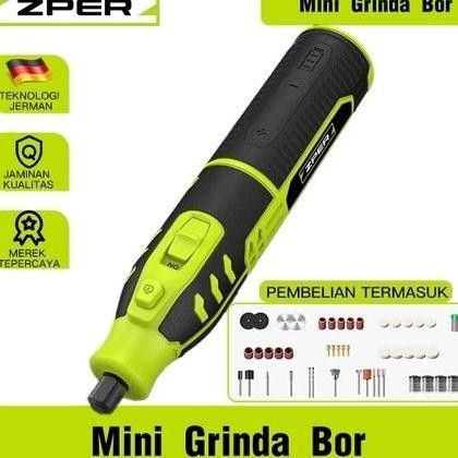 ULQUIORRA- ZPER Bor Mini Drill Grinder Mini Grinda Bor Listrik Penghalus-Alat Gerinda ZP007 waterpas