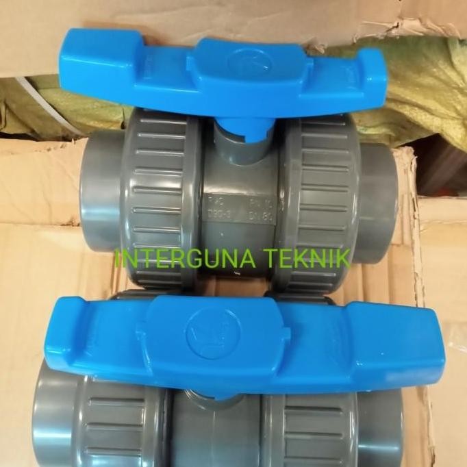 KAORU- Ball Valve pvc true union 4" inch / Ball valve watermur PVC 4" inch