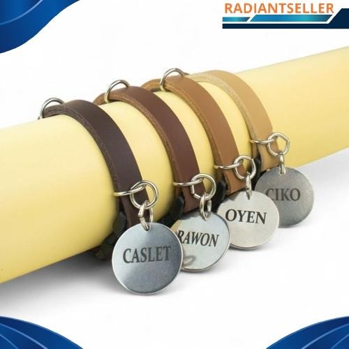 GROSIR Kalung Kucing Custom Nama & Nomor HP Kulit Sintetis Aksesoris