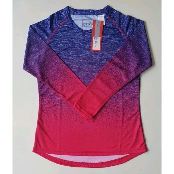 Promo Enbep01 - Baju Olahraga Wanita Lengan Panjang Senam Kaos Fitness Gym Lari Hijab Sport Atasan T