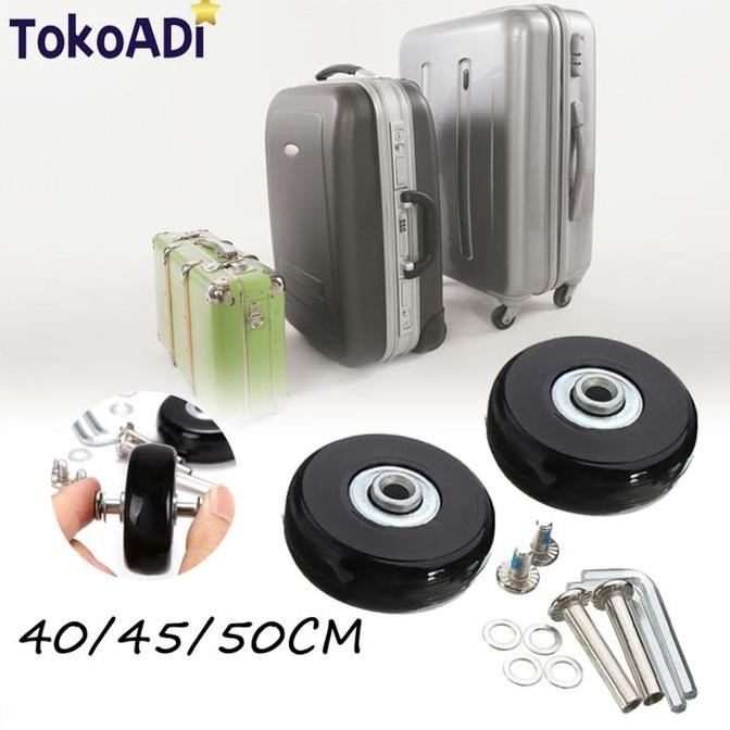 KAORU- 2pcs/Set Roda koper Alat pengganti roda koper Roda koper pengganti