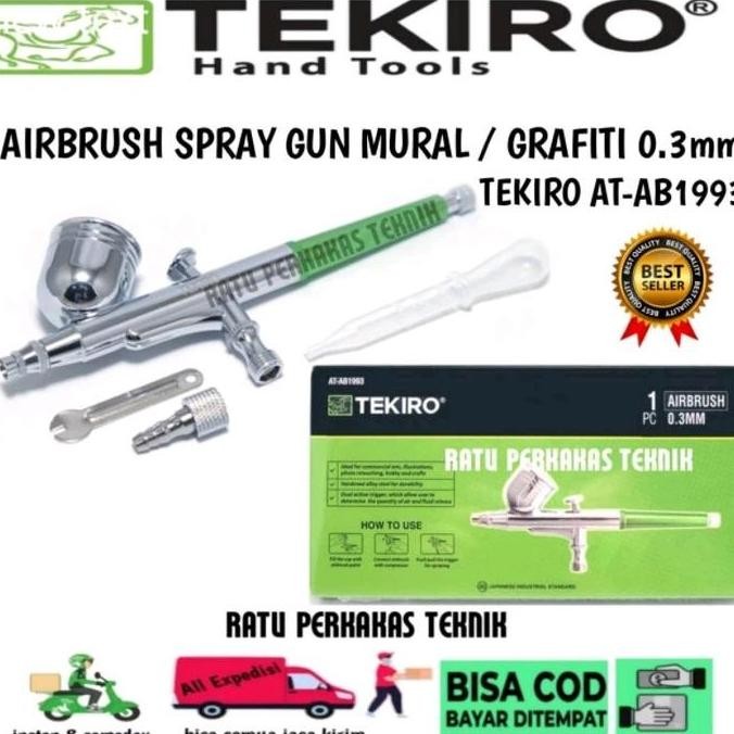 Promo Tekiro Air Brush Kit Paint Spray Gun Lukis Spet Air Pen Brush 0.3 Mm At-Ab1993 Airbrush Fix Or