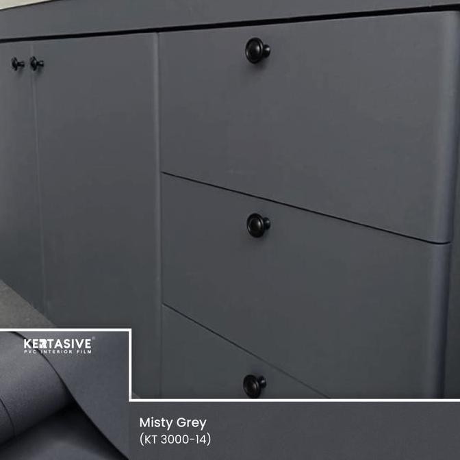DF387>> MYSTY GREY 122CM - KERTASIVE PVC INTERIOR FILM / PELAPIS FURNITURE