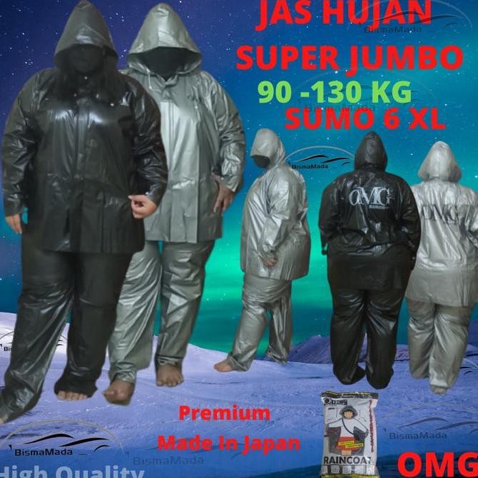 '' JAS HUJAN MANTEL UKURAN 6XL 6 XL SUPER JUMBO BESAR 90 - 140 KG GEMUK ''