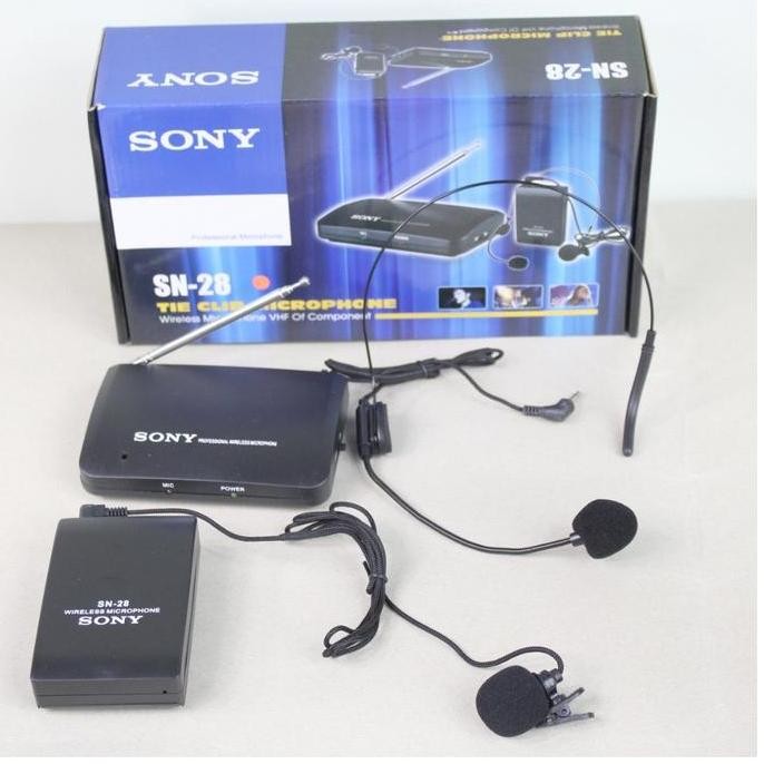 Mic bando + mic jepit CLIP ON wireless Sony SN-28