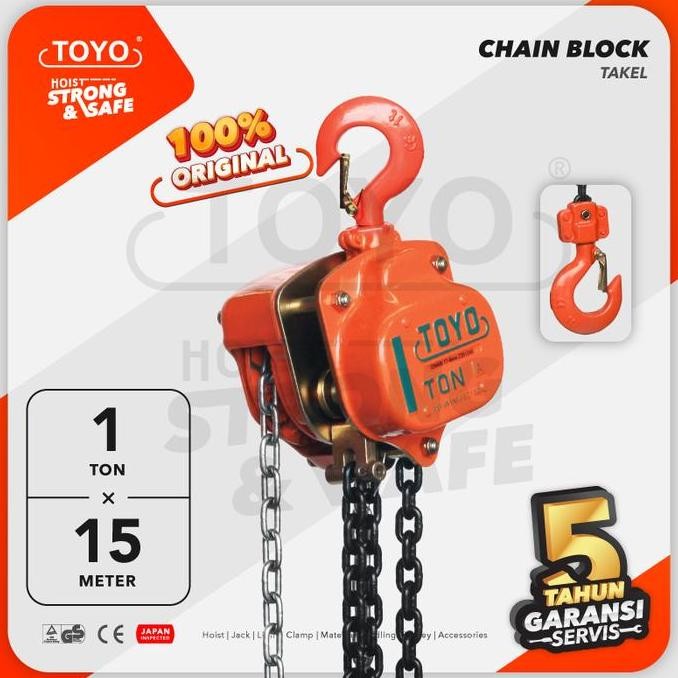 Chain Block / Takel 1 Ton X 15 Meter Toyo