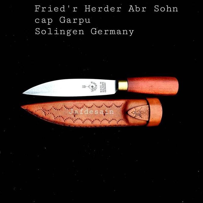 Pisau Cap Garpu Asli Herder Solingen Jerman Slut Kuningan 4 Inch