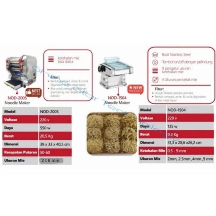 Promo Mesin MIE / PASTA Fomac NOD-1504 NOD-200S NOD-300P NOD-300S COD