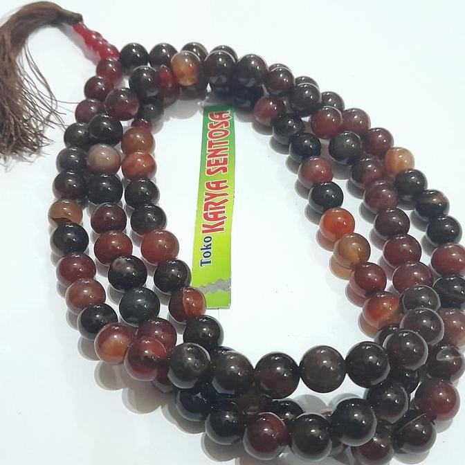 Tasbih Batu Aki Sulaiman Madu 12Mm 99Butir