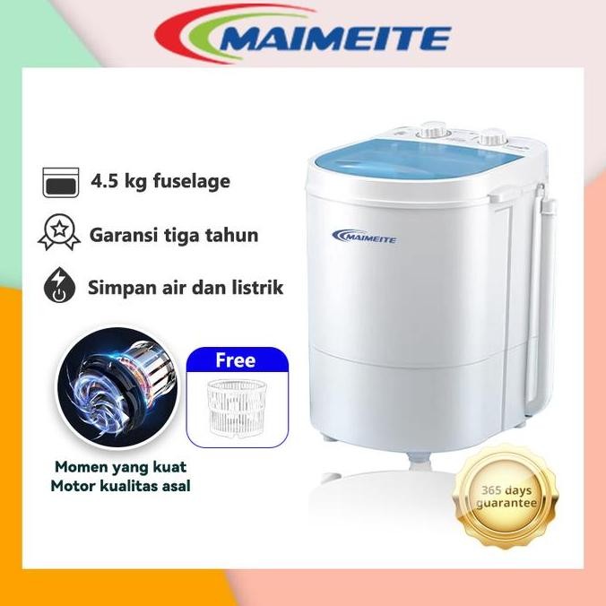 Promo MAIMEITE Mini Washing Machine Mesin Cuci Mini Hemet Energi 4.5KG  Mesin Cuci Anak Kost COD