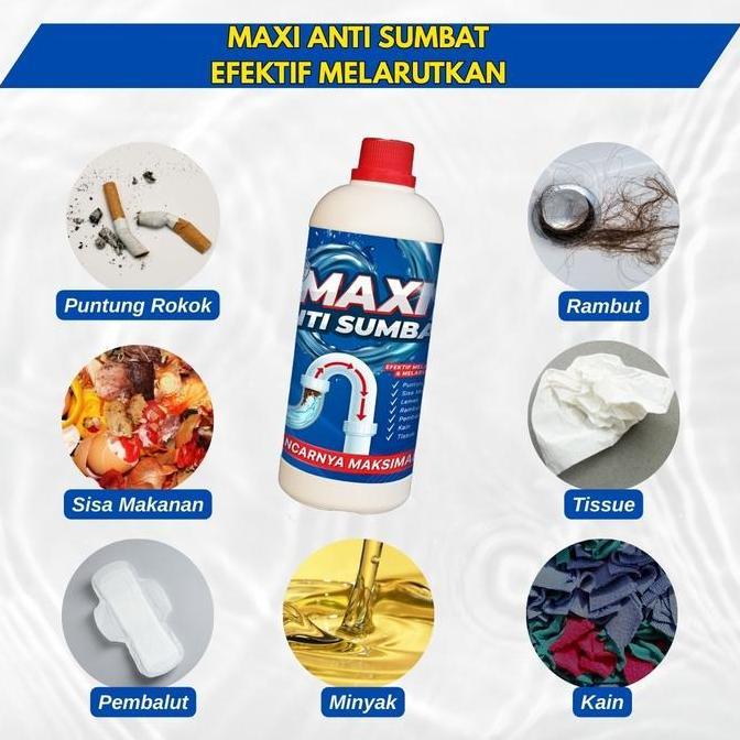 Pump- Maxi Anti Sumbat Wc 1300Gr / Soda Api Cair / Soda Api / Wc Mampet