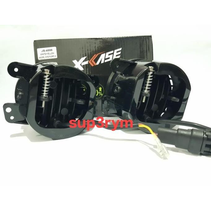 * Lampu Foglamp Led Daymaker 3.5 Inch 8D  Led Angel Aye Ring Senja Fog Lamp Hi Lo Jauh Dekat *
