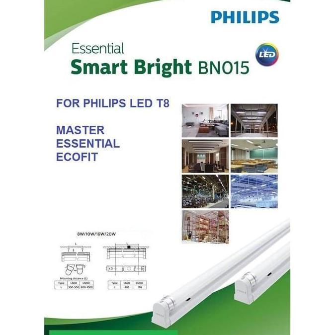 .........] TL Essential T8 LED Tube batten Philips 8w 8 watt set ecofit