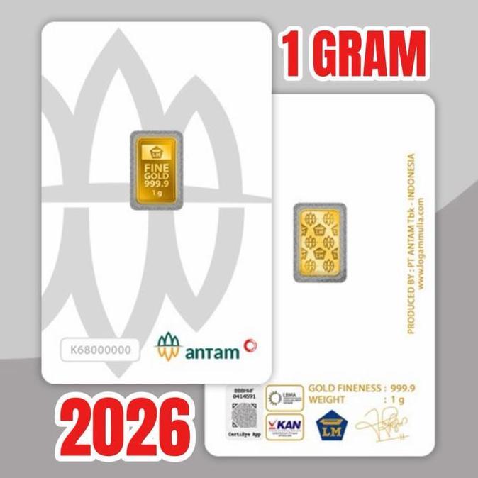 ANTAM LOGAM MULIA CERTIEYE 1 GRAM, LM ANTAM CERTIEYE, EMAS BATANGAN KEPINGAN 1 GRAM
