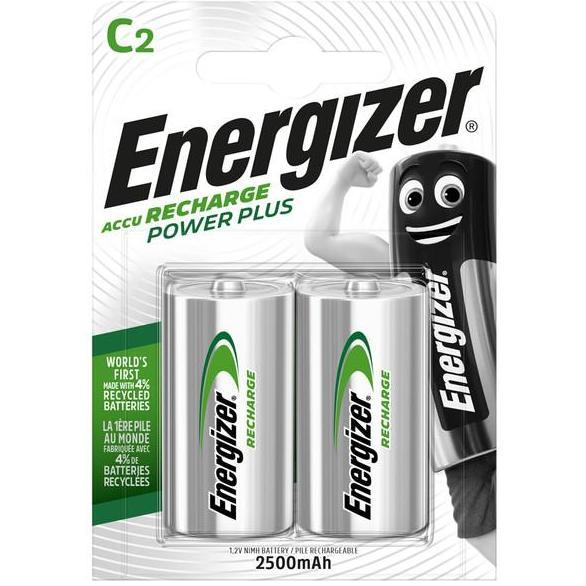 ENERGIZER POWER PLUS C HR14 2500MAH RECHARGEABLE BATTERIES | 2 PACK ''