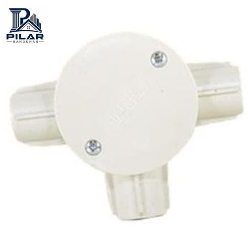 Tdus T dus pas pipa counduit listrik cocok untuk pipa boss clipsal legrand Putih 20 MM Cabang 3