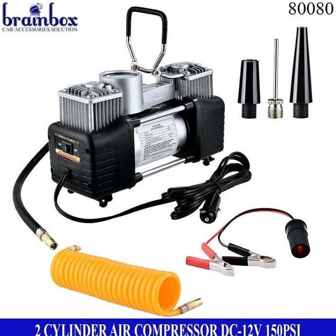 Kompresor Angin 2 Silinder Pompa Angin Mini Heavy Duty Air Compressor