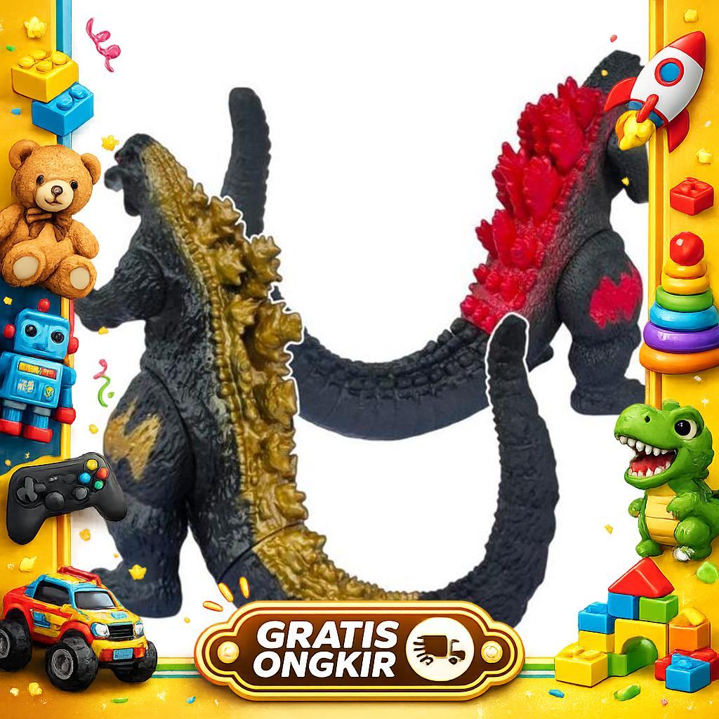 Burning Godzilla Action Figure Monster Miniatur Pajangan Mainan Monster Gojira Besar Godzila Gojila 