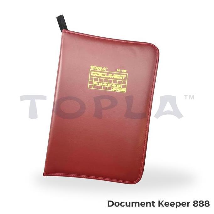 Topla Map Dokumen Keeper Resleting Anti Air Kulit / Map Document Keeper F4 (Folio)
